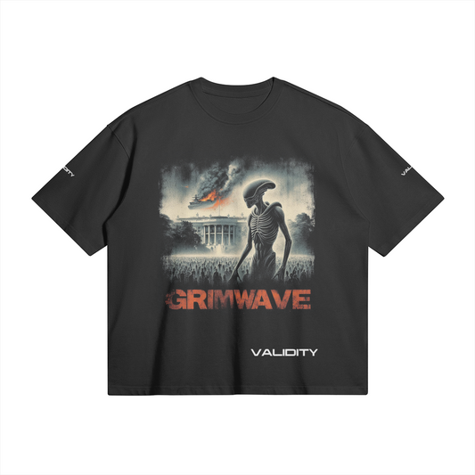 Validity Tee Grimwave Alien Invasion" 280GSM Unisex Boxy T-shirt